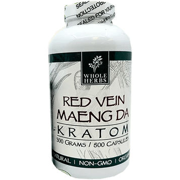 KR-WHC-401 Whole Herbs Kratom - Red vein Maeng Da 300g, 500 count bott