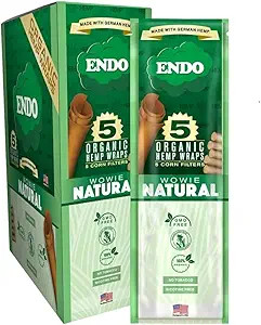 Wowie Natural ENDO Triple Double Hemp Wraps 15ct Display