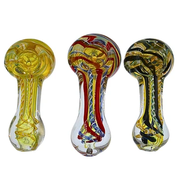 3" Silver Fume Candy Swirl Hand Pipe 5pk