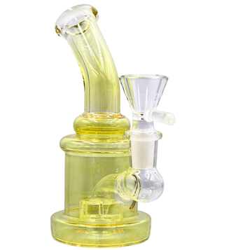 6" Funnel Perc W/ Color Accent Mini Water Pipe