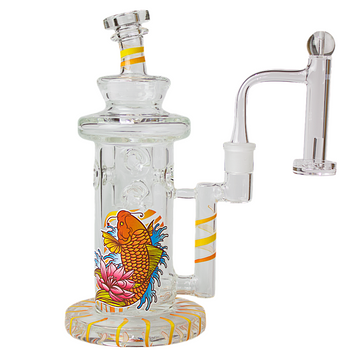 12" Crooks Clear Edition Moon Crater Water Pipe