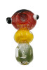 4" Rasta Frit three ball hand pipe