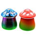 3 Part Iridescent Mushroom Herb Grinder 6ct
