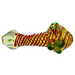 3.5" Gold Fumed Hand Pipe w/ Latticino work