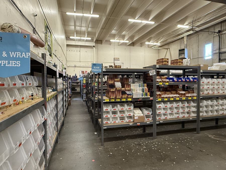 Inside the Bronco Distribution warehouse in Denver