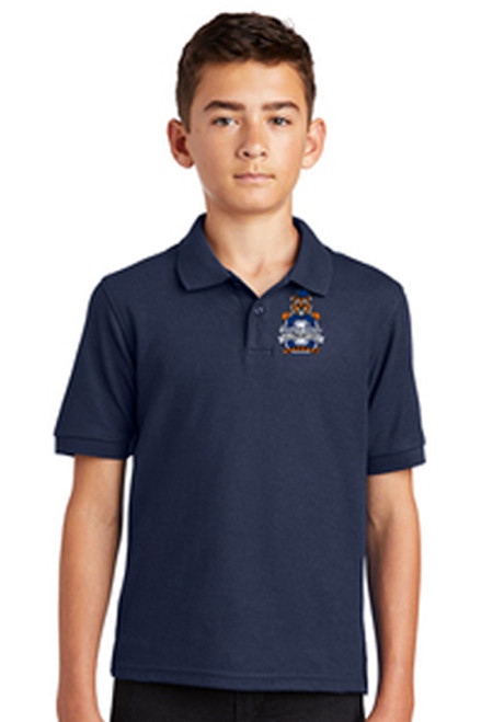 Orange Center Youth Polo Shirt Navy Blue