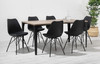 Comfort –Dining Set – 6 Seats - Black