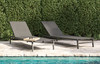 Havana - Modern Sun Lounger - Graphite - Set of 2