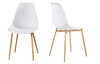 Astrid – Resin Chairs – Wood Legs - Set of 2