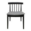 Goran - Set of 2 Fabric Dining Chair with Black Legs