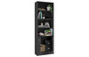 Ember - Wooden Bookcase with 2 Doors - Black