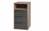 Oakley - 3 Drawer Cabinet - Black & Oak