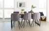 Aria – Industrial Dining Set – 6 Seats - Grey 