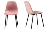 Astrid – Velvet Chairs – Black Legs - Set of 2