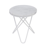 Manchester - Marble Top Side Table - 40cm