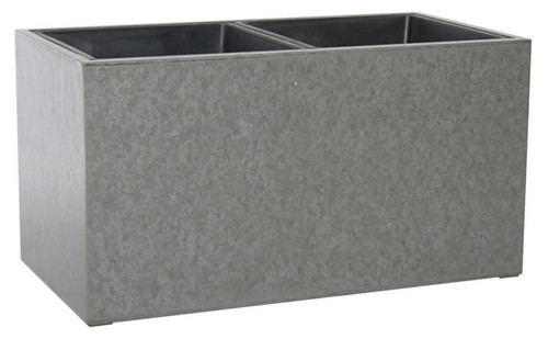 65cm Wide Concrete Planter with Two Sections 