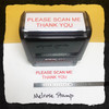 Please Scan Me Thank You Stamp Red Ink Large