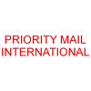 PRIORITY MAIL INTERNATIONAL Rubber Stamp for mail use self-inking