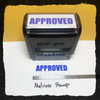 Approved Stamp Blue Ink Large