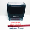 REFRIGERATE UPON ARRIVAL Rubber Stamp for mail use self-inking