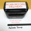 Scan Before Delivery Stamp Red Ink Large 0123A