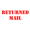 RETURNED MAIL Rubber Stamp for mail use self-inking