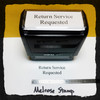 Return Service Requested Stamp Black Ink Large