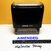 Amended Stamp Blue Ink Large 0422B