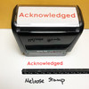 Acknowledged Stamp Red Ink Large 0522A