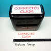 Corrected Claim Stamp Red Ink Large 0725A