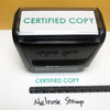 Certified Copy Stamp Green Ink Large 0123A