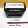 Inspected Stamp Black Ink Large 0123A