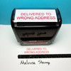 Delivered To Wrong Address Stamp Red Ink Large 0725A