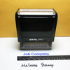 Job Complete Stamp Blue  Ink Large 0123B