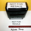 Not For Resale Stamp Black Ink Large 0424A