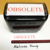 Obsolete Stamp Red Ink Large 0822A