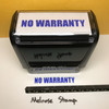 No Warranty Stamp Blue Ink Large 0424A