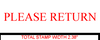 PLEASE RETURN Rubber Stamp for office use self-inking