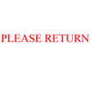 PLEASE RETURN Rubber Stamp for office use self-inking