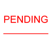 PENDING w/ line Rubber Stamp for office use self-inking