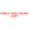 PUBLIC DISCLOSURE COPY Rubber Stamp for office use self-inking