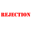 REJECTION Rubber Stamp for office use self-inking