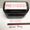 Revised Stamp Red Ink Large 0823A