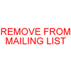 REMOVE FROM MAILING LIST Rubber Stamp for mail use self-inking