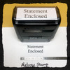 Statement Enclosed Stamp Black Ink Large