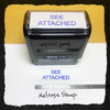 See Attached Stamp Blue Ink Large