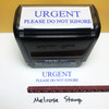 Urgent Please Do Not Ignore Stamp Blue Ink Large 0123A