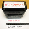 Withdrawn Stamp Red Ink Large 0523A