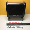 Warranty Stamp Red Ink Large 0424B