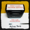 First Class Package Service Stamp Red Ink Large